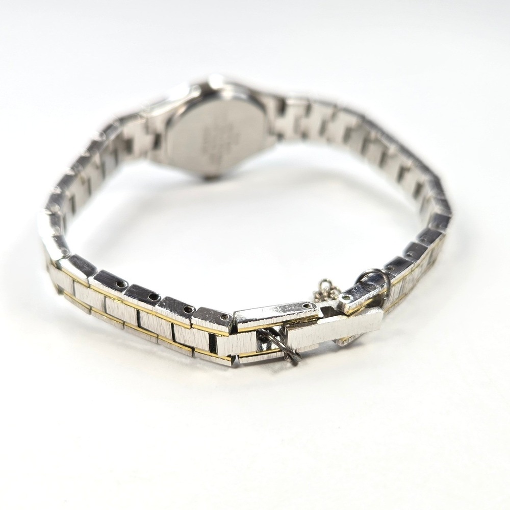 Helbros Vintage Two Tone Quartz Tonneau Watch 6.5" link Bracelet V238 24783 - Picture 10 of 14